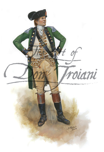 Don Troiani wall art print "Colonel Hale". Colonel Hale in white pants and green jacket.