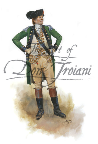 Don Troiani wall art print Colonel Hale. Colonel Hale in white pants and green jacket.