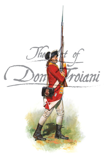 Don Troiani wall art print 57th Regiment. Soldier is wearing a red coat.