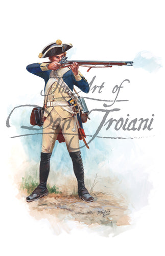Don Troiani wall art print He is aiming his rifle.