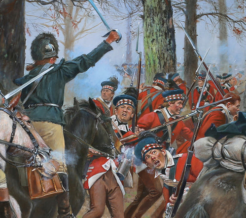 Don Troiani wall art print Cold Steel at Cowpens. Soldiers with red coats.