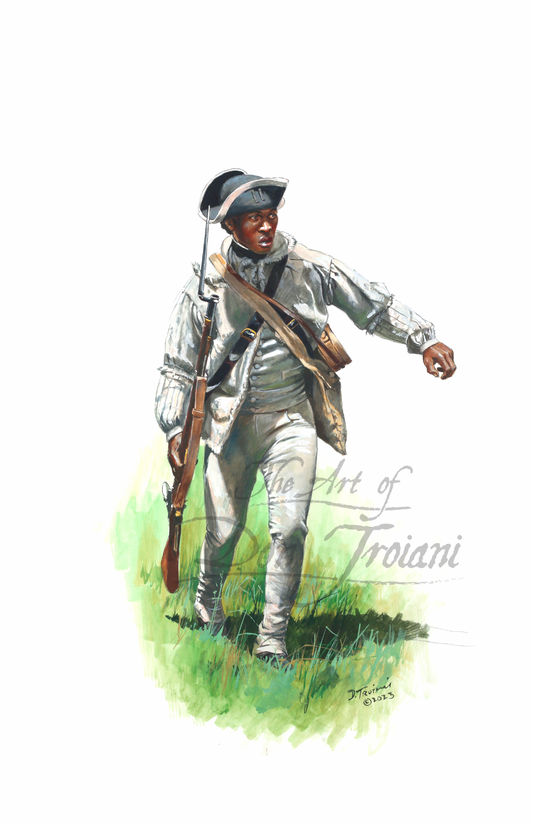 1st Rhode Island. Illustration of a soldier in uniform with a rifle.