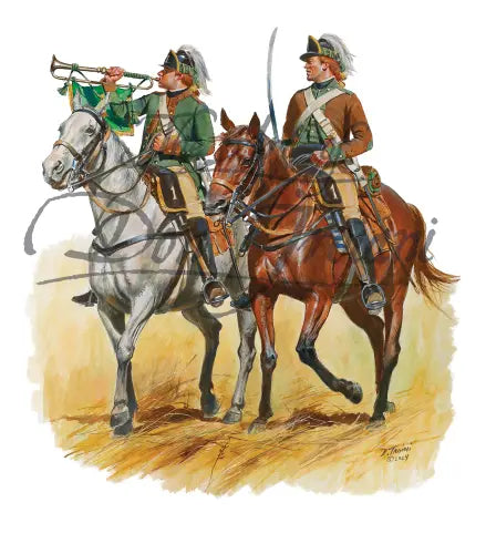 Don Troiani wall art print two soldiers on horseback.