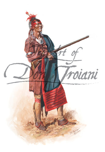 Don Troiani wall art print Eastern Woodland Indian, 18th Century.