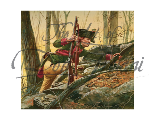 Don Troiani wall art print Jaeger 2nd Company. Soldier in the woods.
