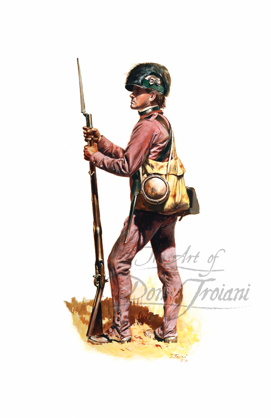 Lee's Partizan Legion. Illustration of a soldier holding a rifle with 'Art of Don Troiani' signature.