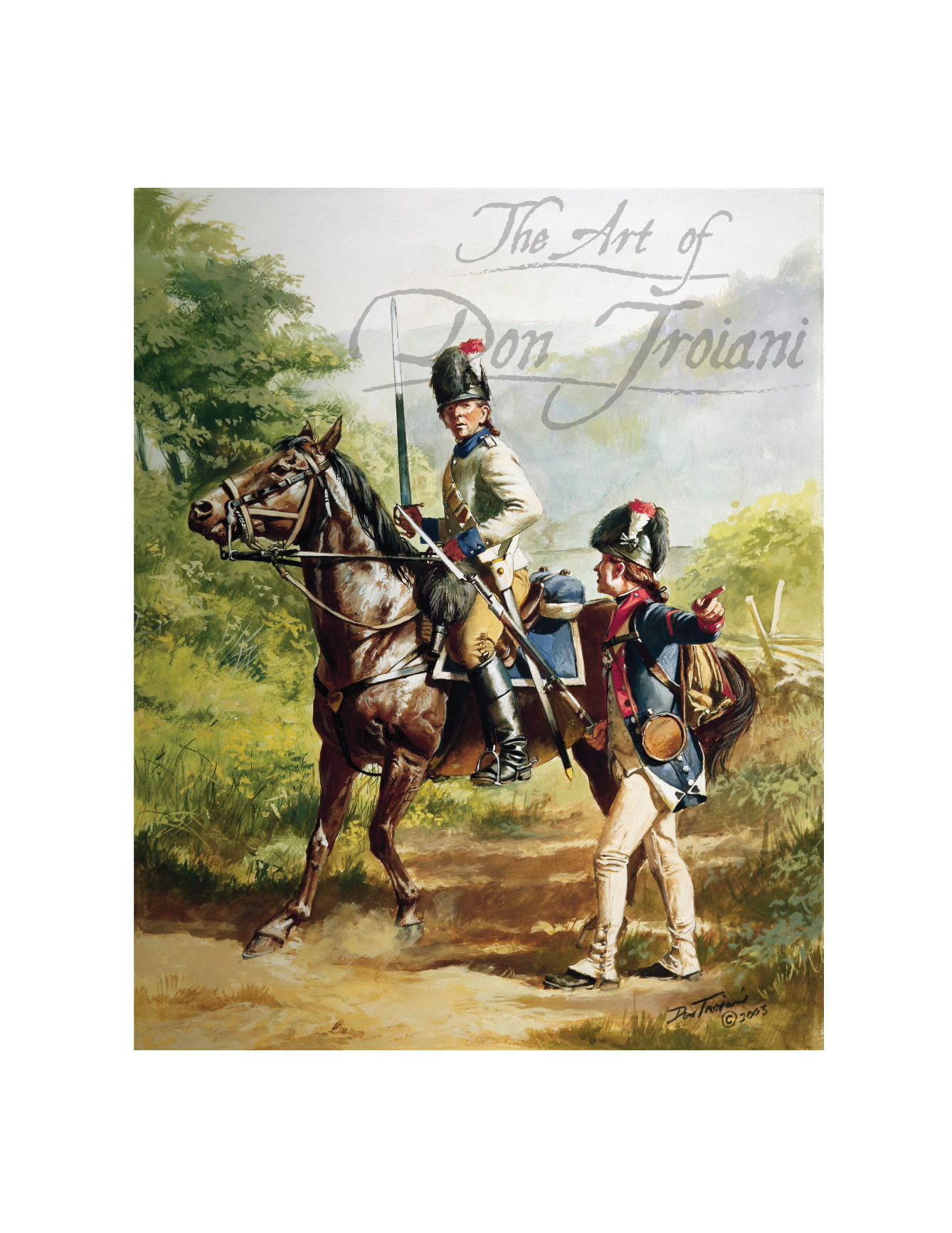 American Army. Painting of two men on horseback.