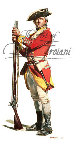 Don Troiani wall art print 29th Regiment of Foot 1770 Boston Massacre. Soldier in red coat.