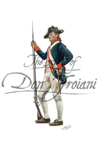 Don Troiani wall art print of 3rd New York Regiment soldier with musket and bayonet. 