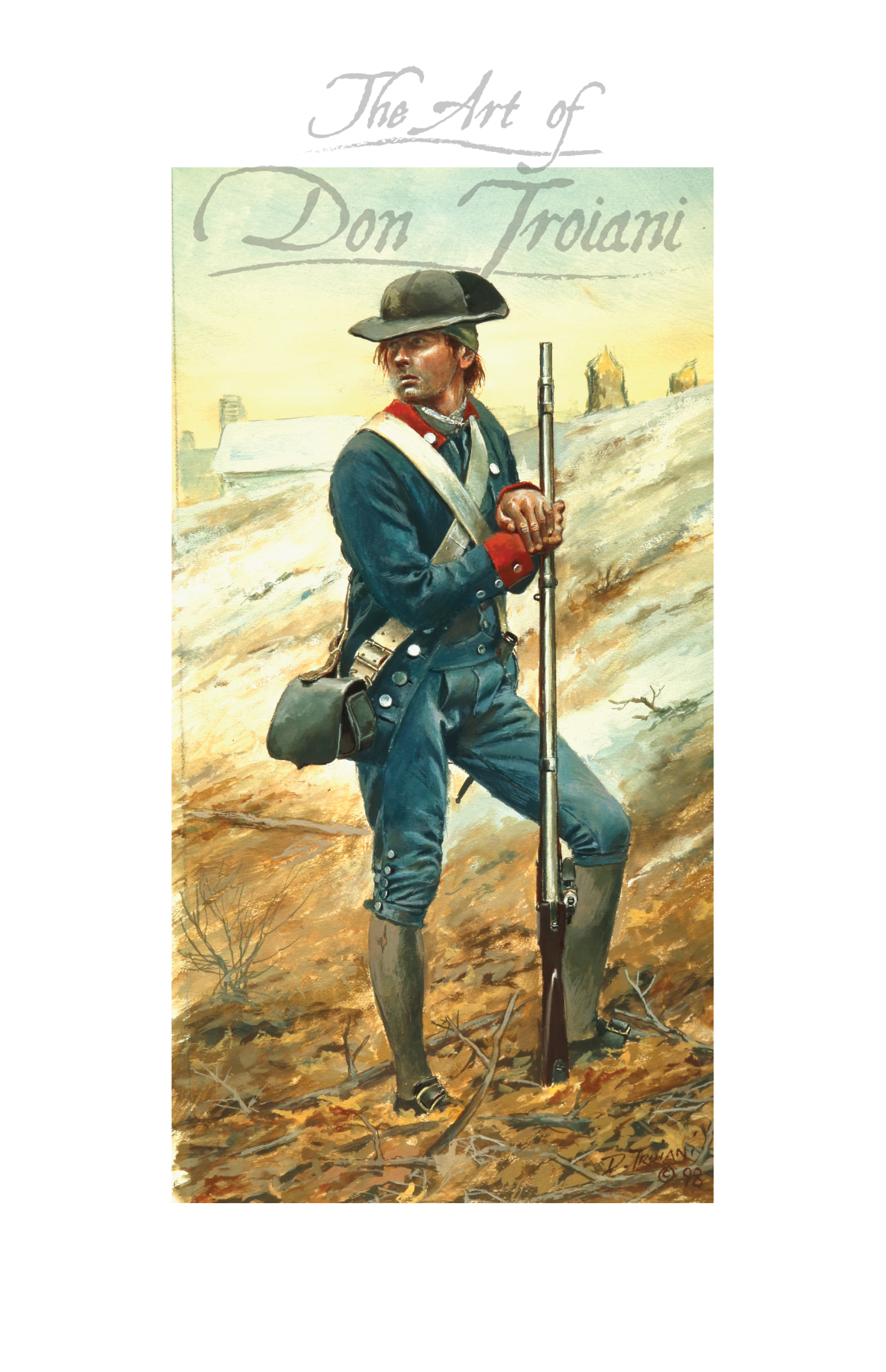 3rd Pennsylvania Regiment. Painting of a soldier in historical attire holding a rifle, with 'The Art of Don Troiani' text above.