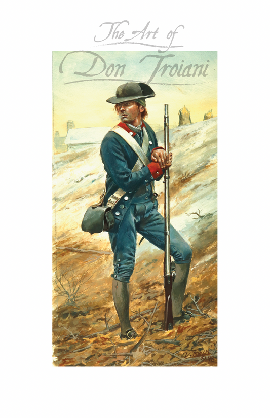 3rd Pennsylvania Regiment. Painting of a soldier in historical attire holding a rifle, with 'The Art of Don Troiani' text above.