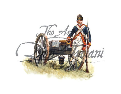 Don Troiani wall art print British Royal Artillery Gunner.