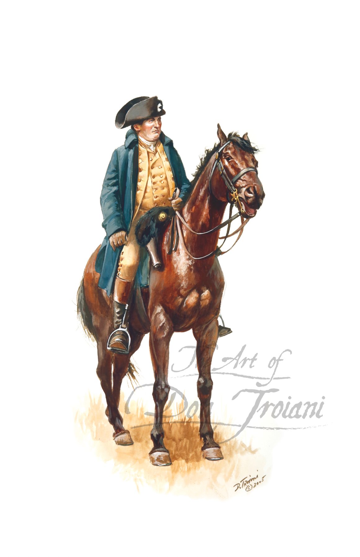 Major General Daniel Morgan. Painting of a man on horseback.