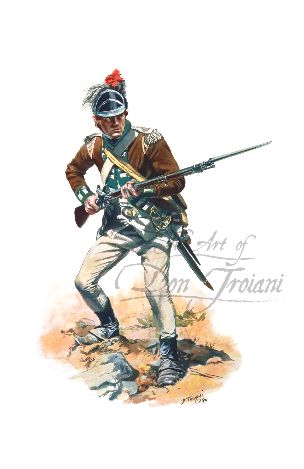 4th New York Light Infantry Sergeant. Artistic depiction of a soldier in historical uniform with a rifle.
