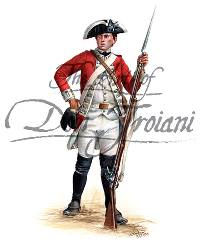 Don Troiani wall art print Private of British 17th Regiment of Foot.