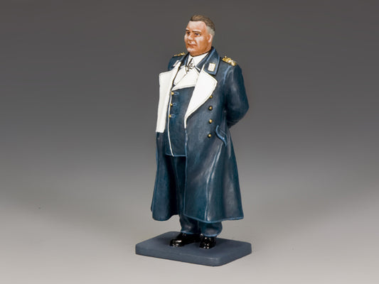 Toy Soldier Figure of a man in a formal coat on a gray background