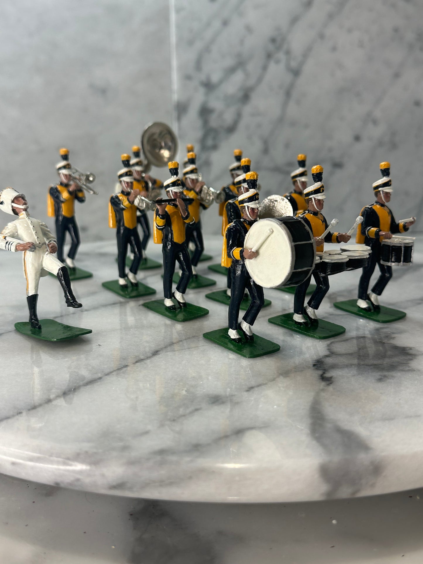 Toy miniature marching band university of Michigan.