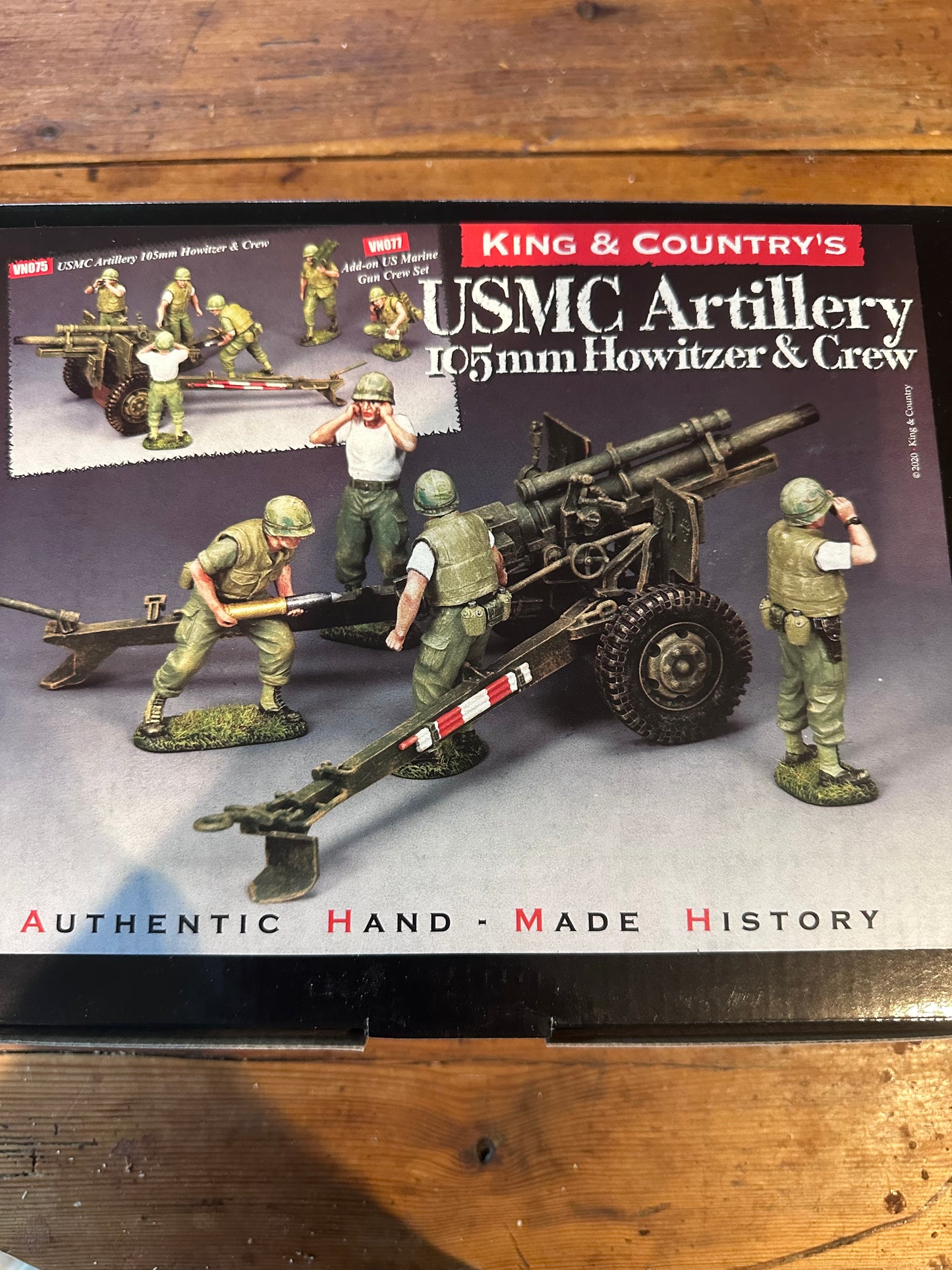 Packaging for USMC Artillery 105mm Howitzer & Crew military miniature