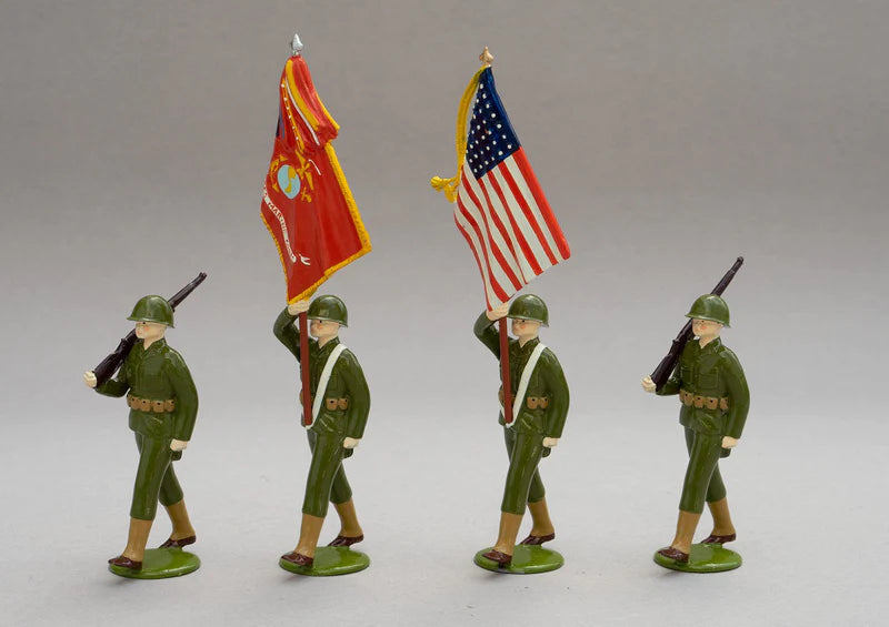 toy soldier set with four pieces.