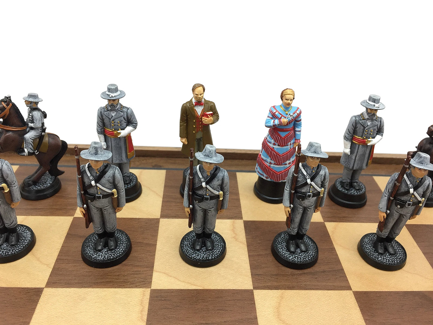 Toy soldier American Civil War Chess Set. Hand painted. Confederates.