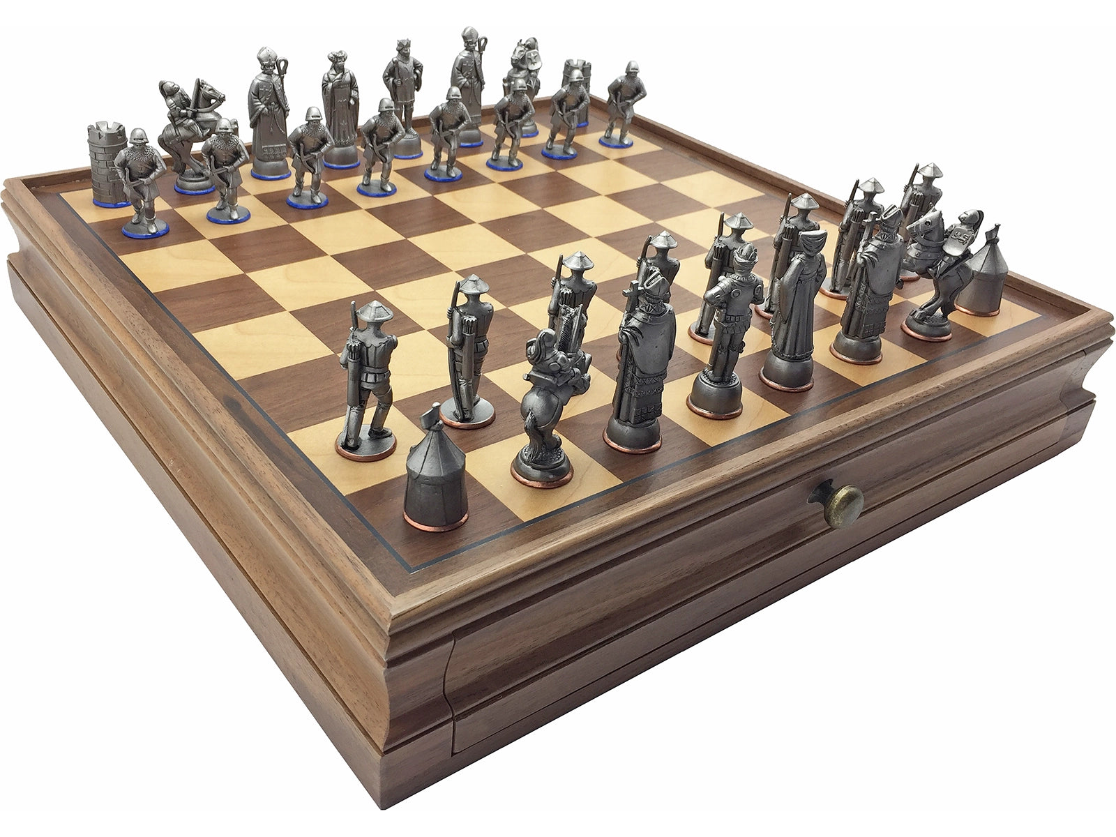 Medieval Battle of Agincourt Chess Set - Antique Finish | Breagans