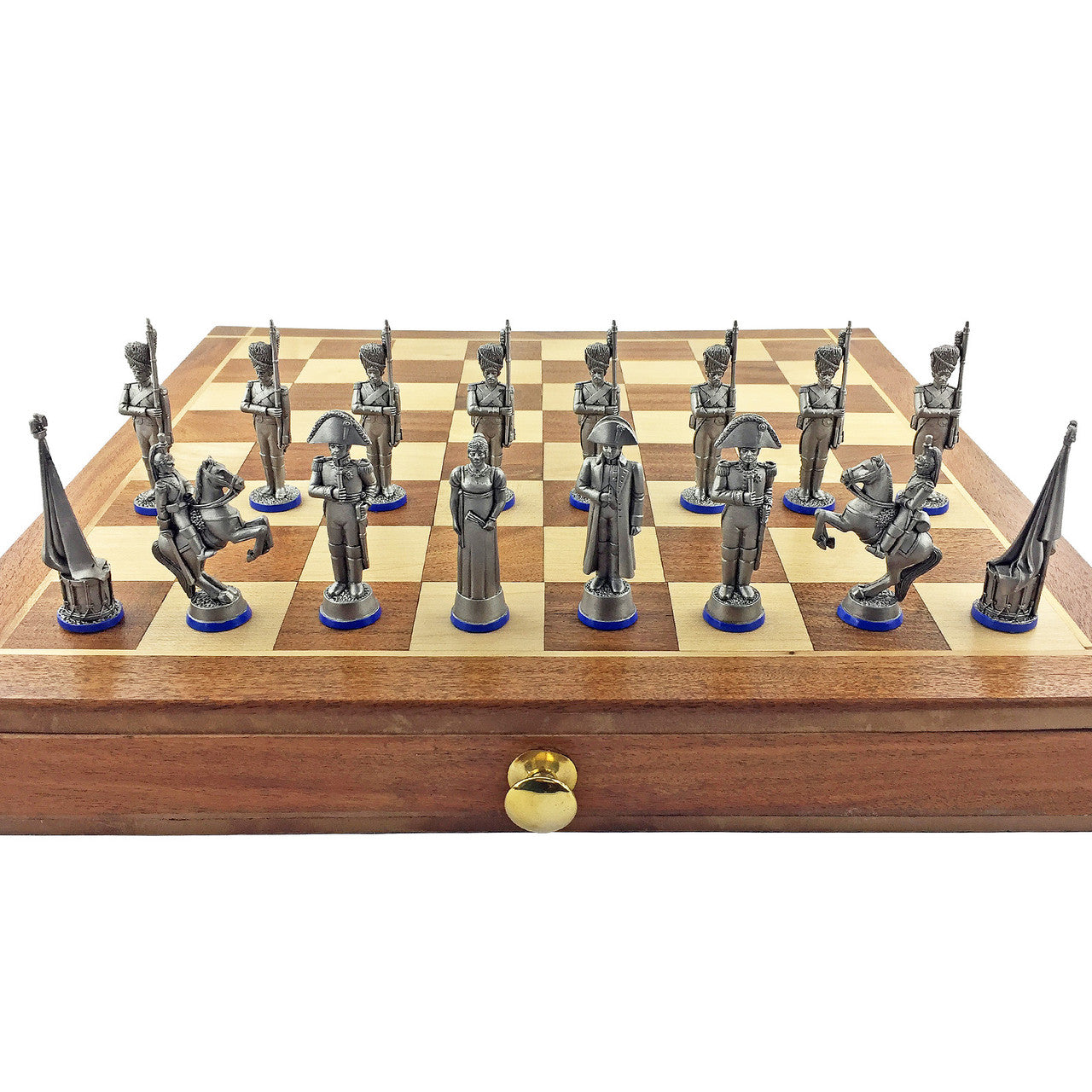 Battle of Waterloo Chess Set Antique Finish