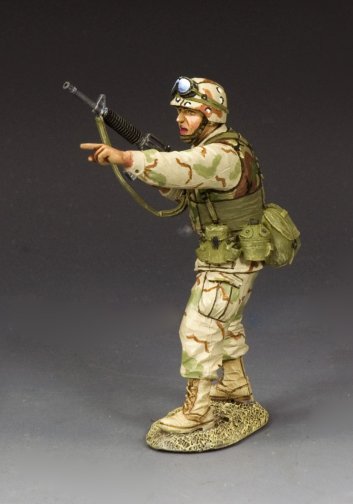 Ranger NCO Shouting Orders toy soldier.