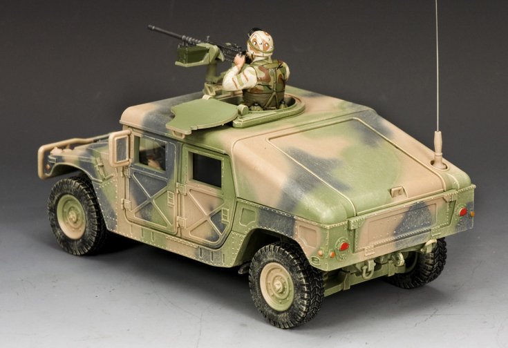 King & Country M1025 Humvee with .50 cal machine gunner 1/30 scale modern military vehicle toy soldiers BHD014
