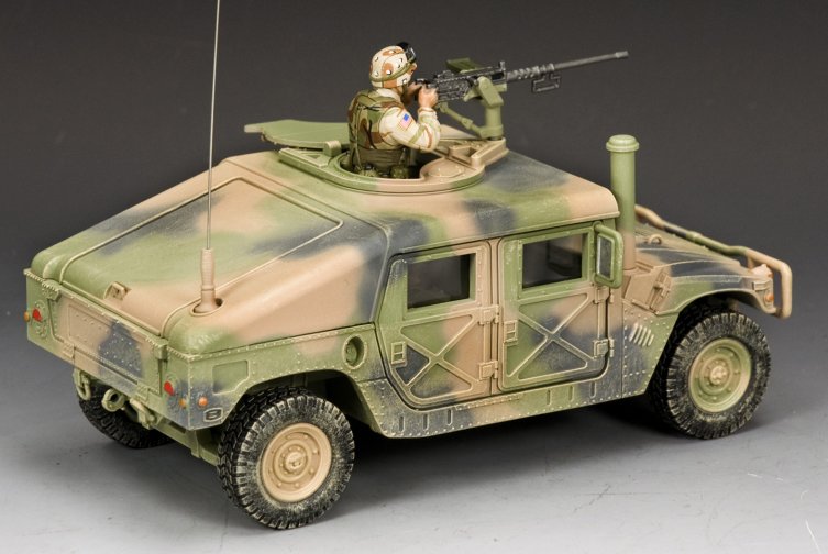 King & Country M1025 Humvee with .50 cal machine gunner 1/30 scale modern military vehicle toy soldiers BHD014
