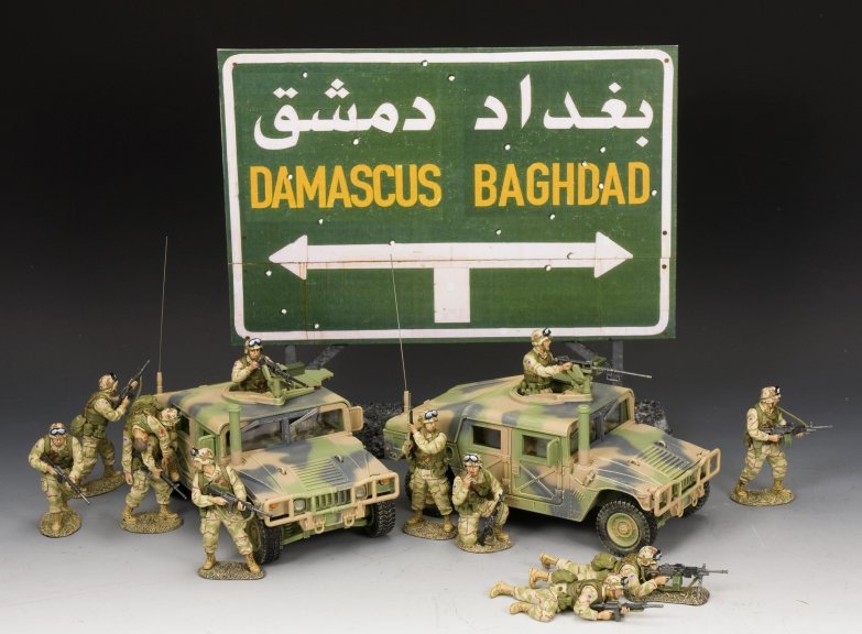 Black Hawk down diorama military miniatures.