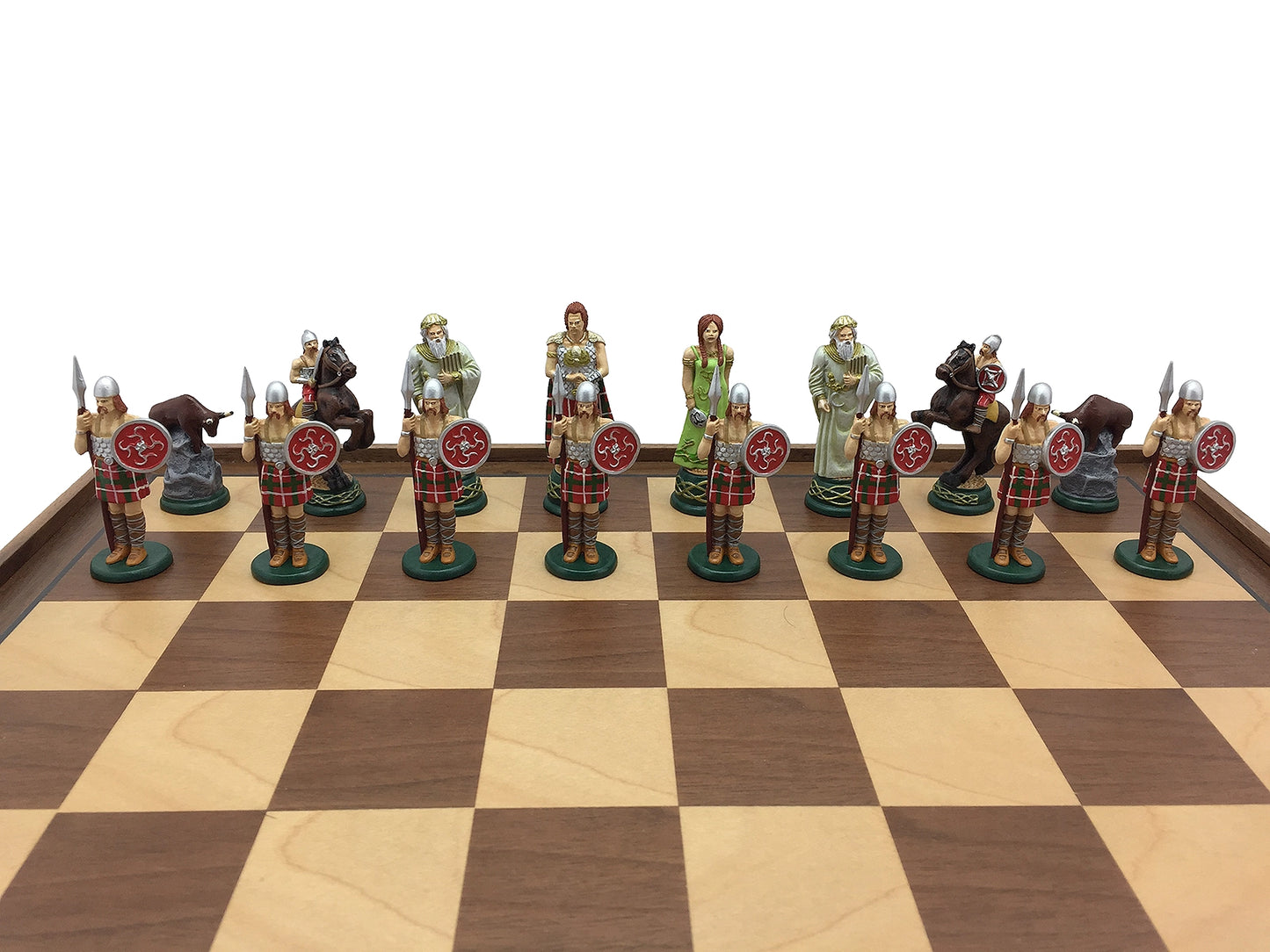 Toy soldier miniature army men Celtic Legend Chess Set. King and queen.