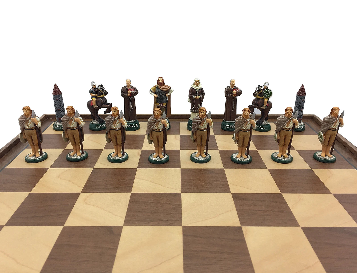 Toy soldier miniature army men Battle of Clontarf Chess Set. Christians.