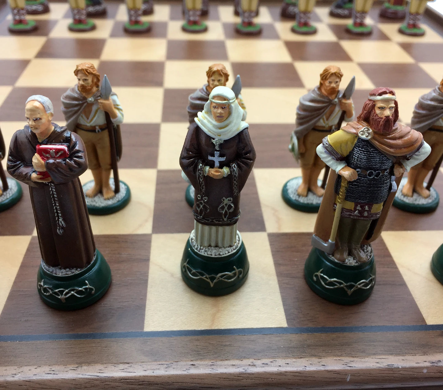 Toy soldier miniature army men Battle of Clontarf Chess Set. Christians.