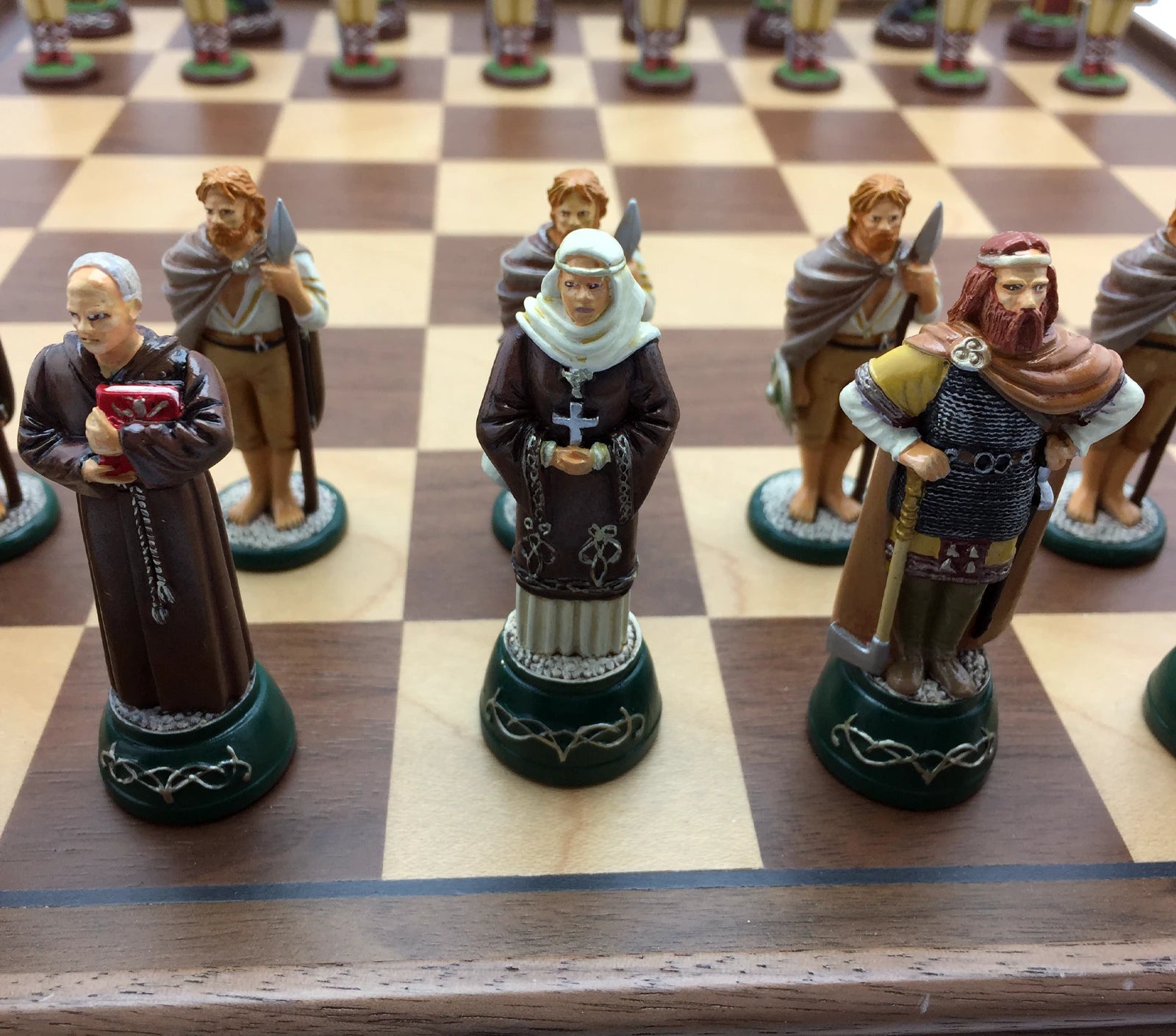 Toy soldier miniature army men Battle of Clontarf Chess Set. Christians.