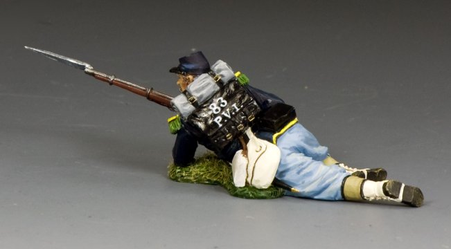 Lying Ready toy soldier.