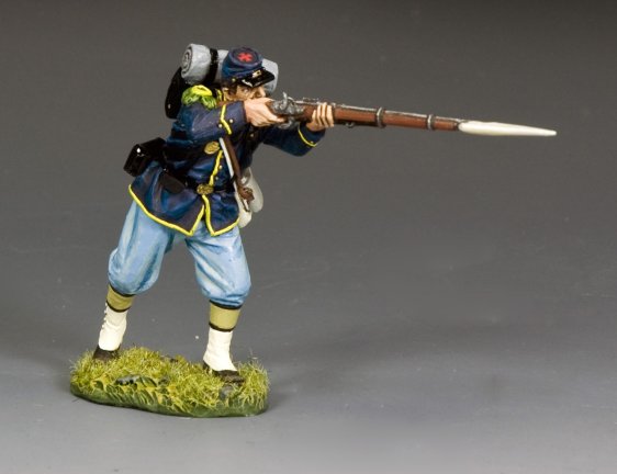 Infantry Advancing Shooting military miniature.