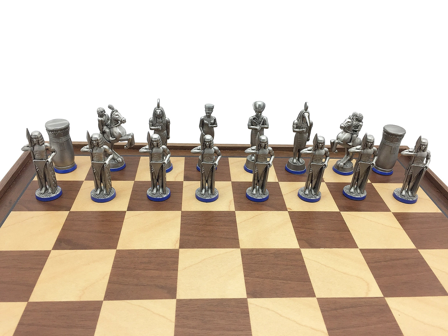 Toy soldier antique finish Egyptian Chess Set. Egyptian.