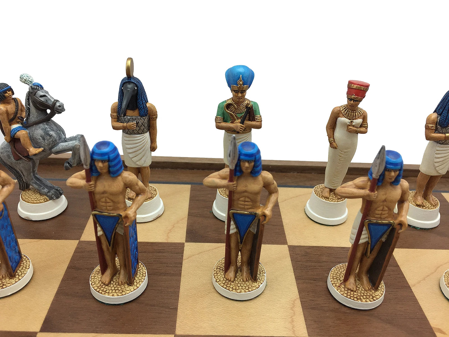 Toy soldier hand painted Egyptian Chess Set. Egyptian.