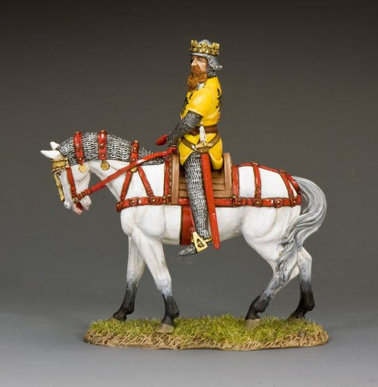 Emperor Barbarossa mounted medieval toy soldier King and Country MK219 1/30 scale matte Crusader era Holy Roman Emperor figure