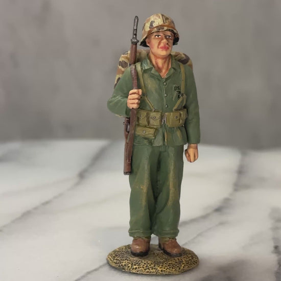 360 view of toy soldier Standing Marine.