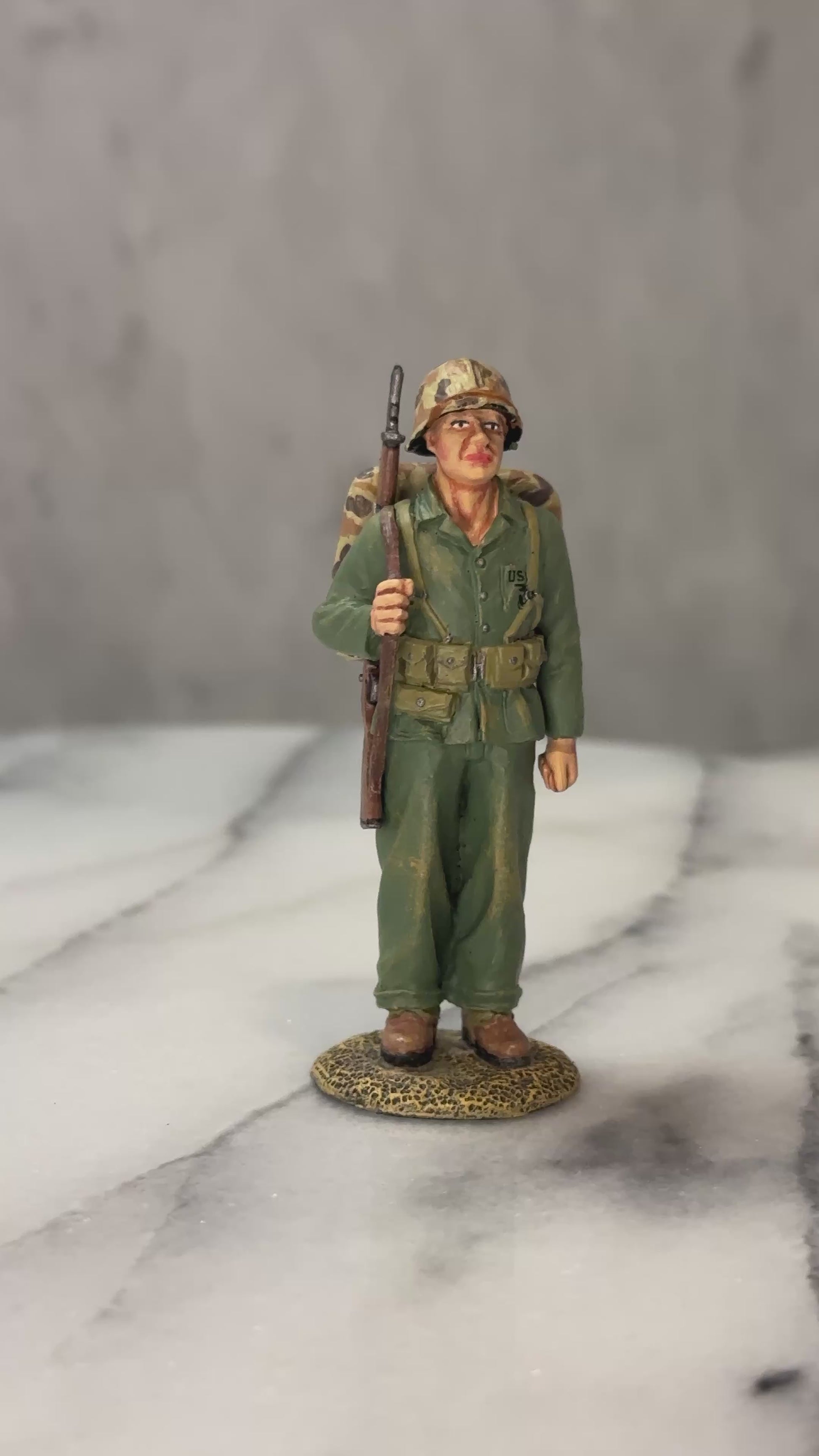 360 view of toy soldier Standing Marine.