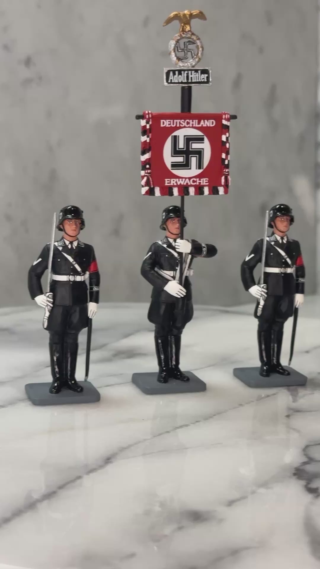 360 video of toy soldier figurines The Leibstandarte.