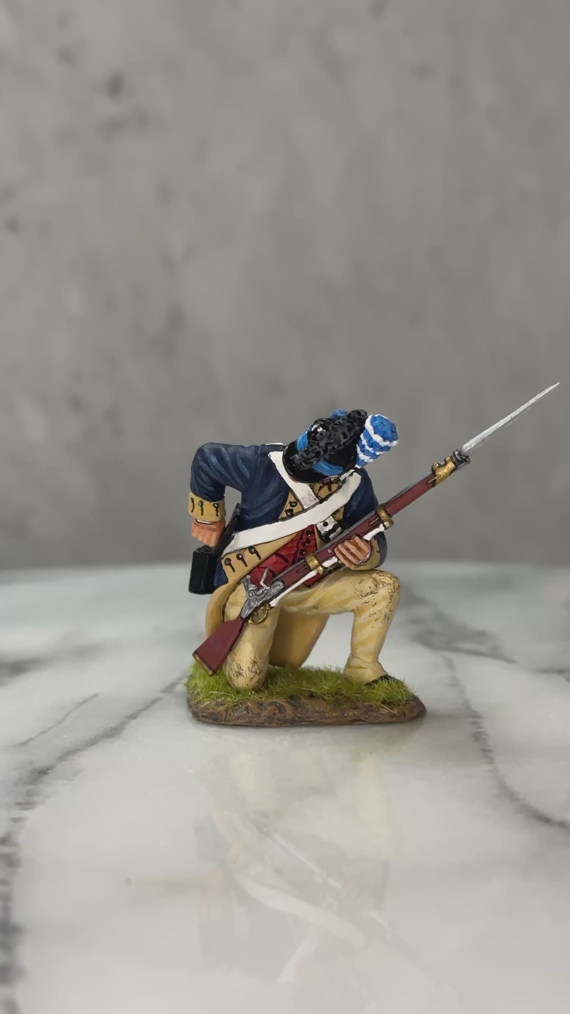 360 view of W.G.C Kneeling Reaching for a Cartridge.