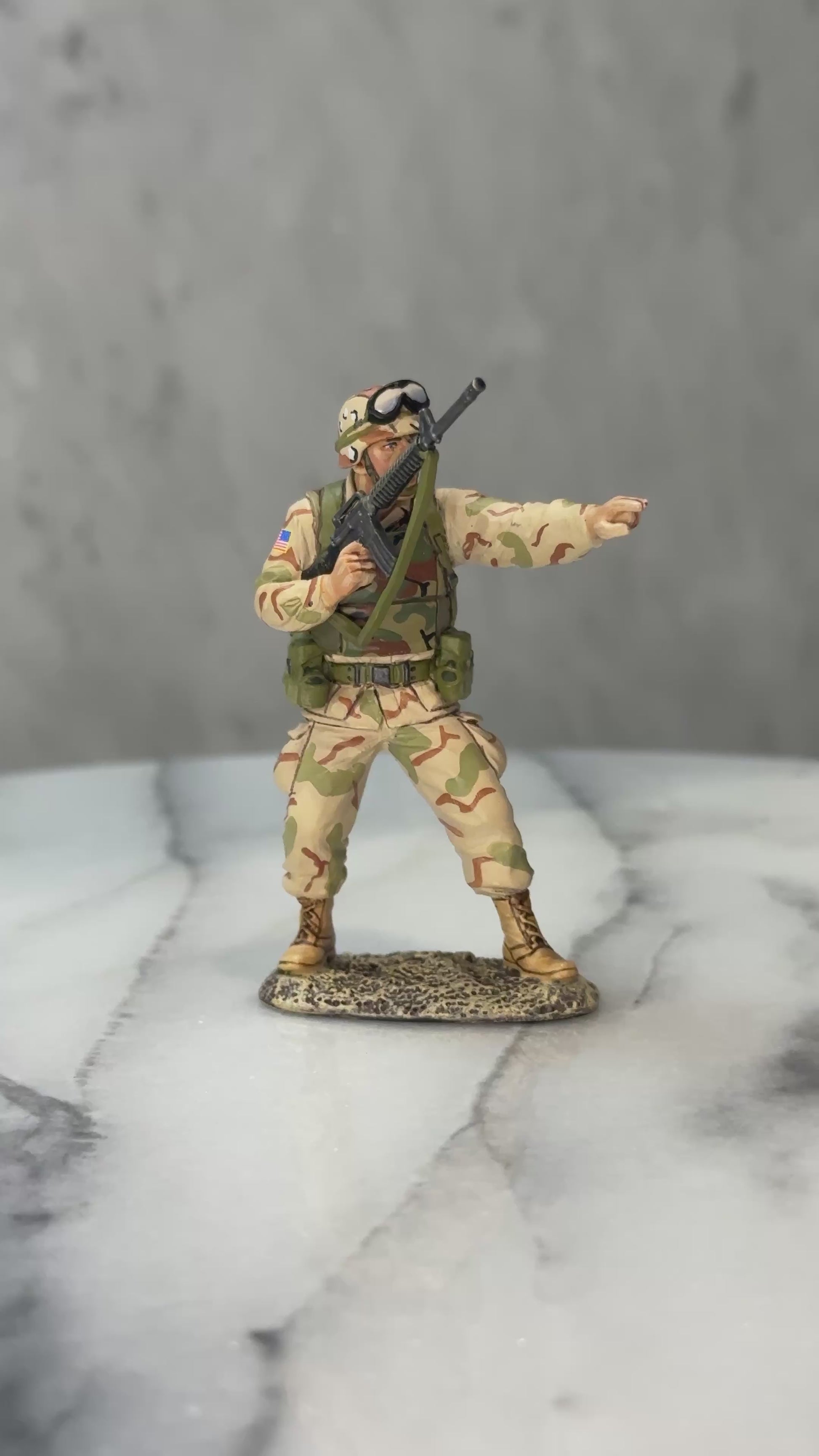 Ranger NCO Shouting Orders 360 view.