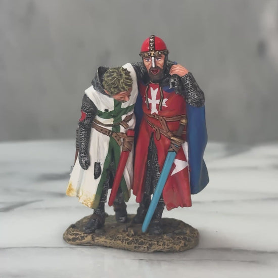 360 view of The Templar & The Lazarene toy soldiers.