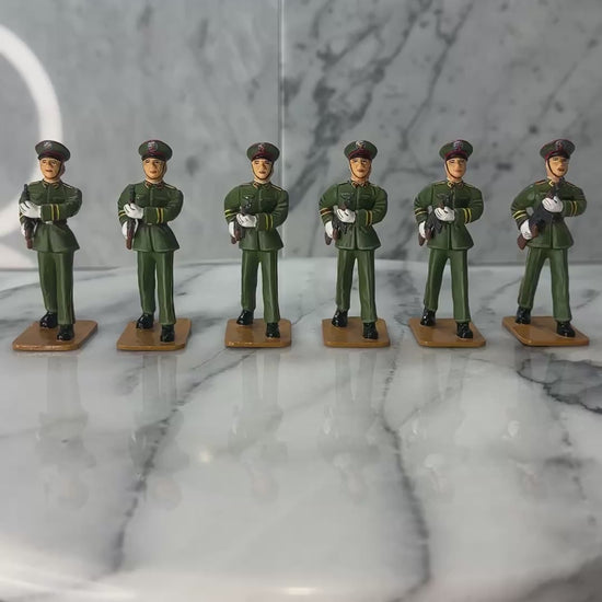 360 view of Collectible toy soldier figurine PLA army men.