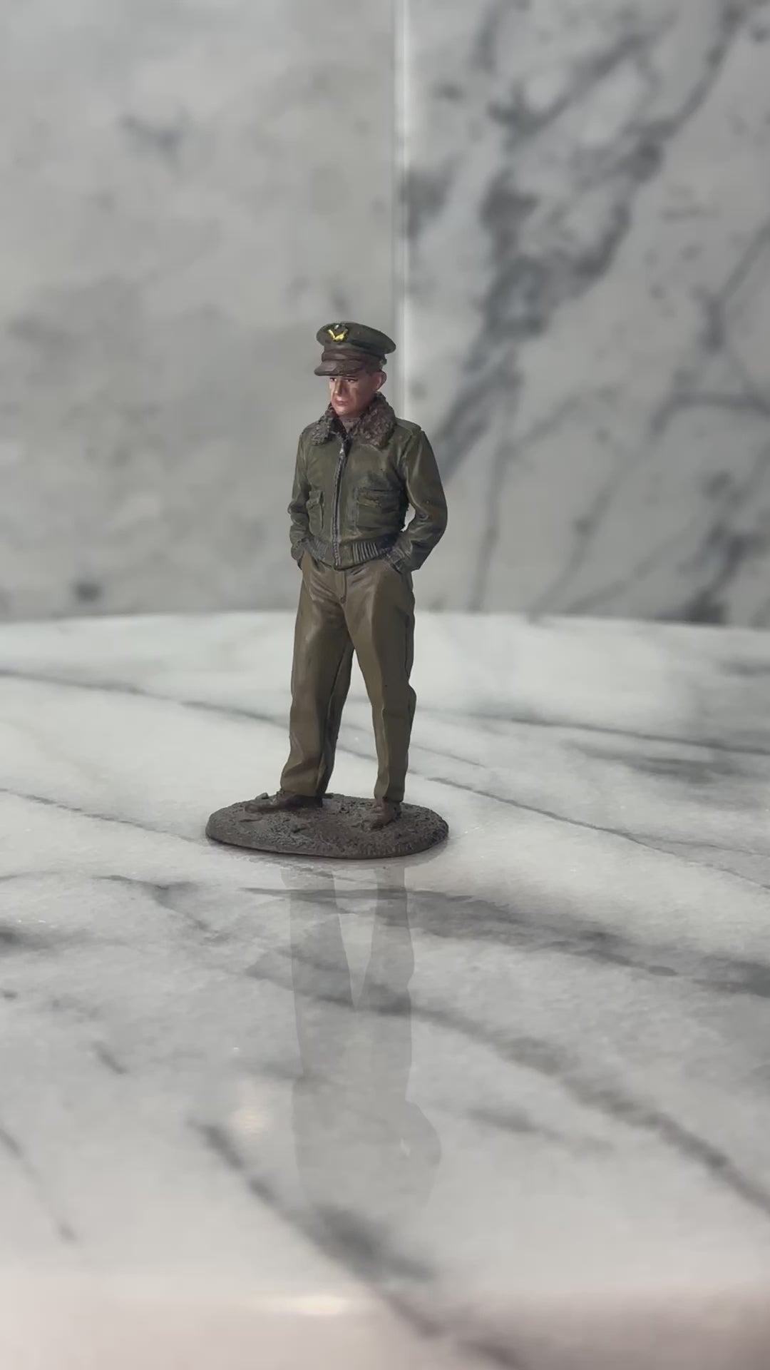 360 view of Toy soldier army men General Dwight D. Eisenhower Winter 1944-45..