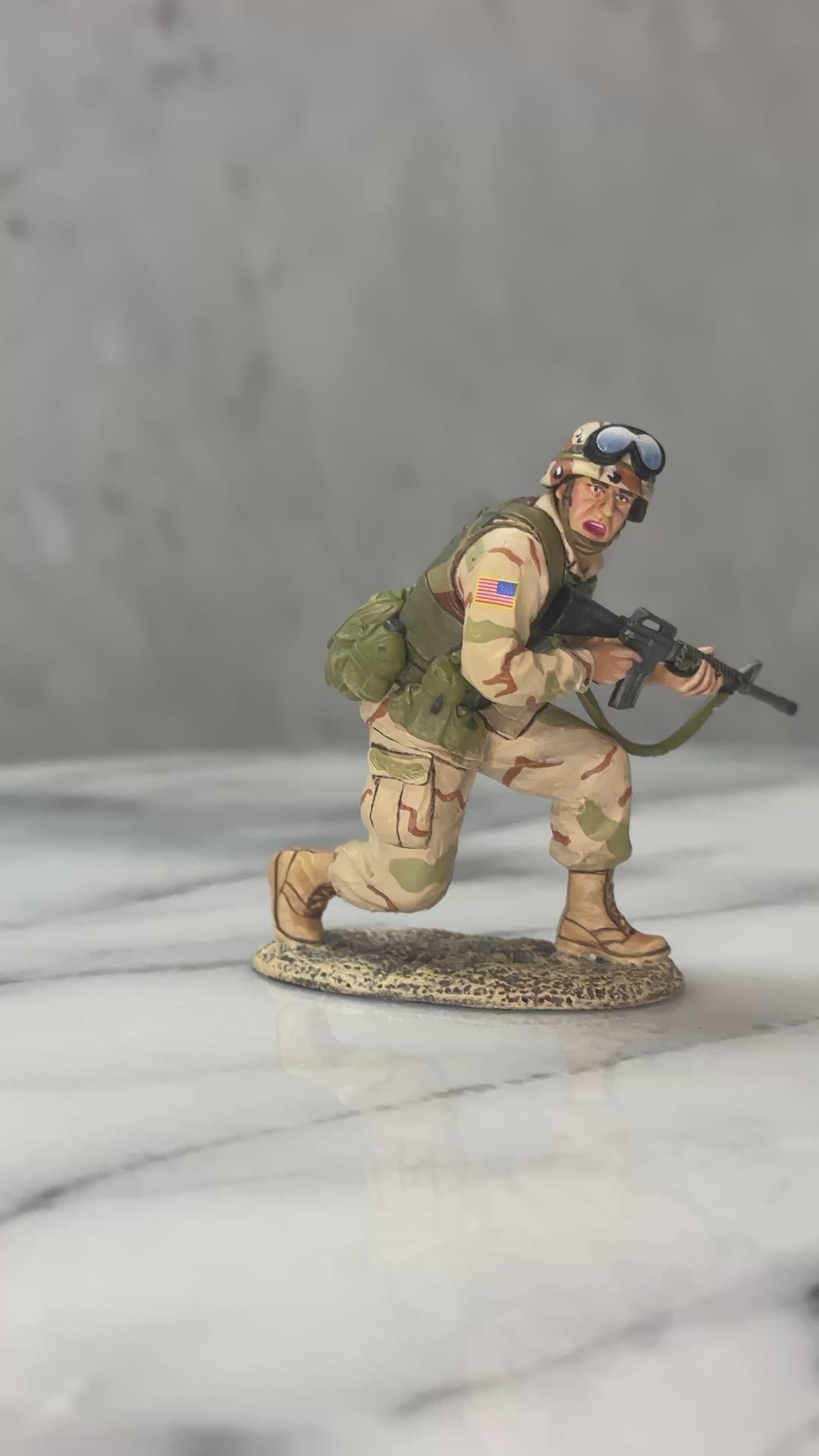 360 view of Crouching Ranger Moving Forward