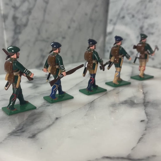 360 view of Box for collectible toy soldier miniature army men Rogers Rangers.