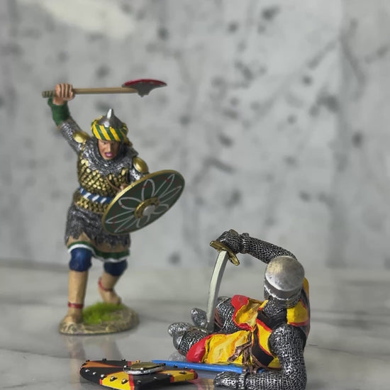 360 view of Attacking Saracen with Fallen Crusader